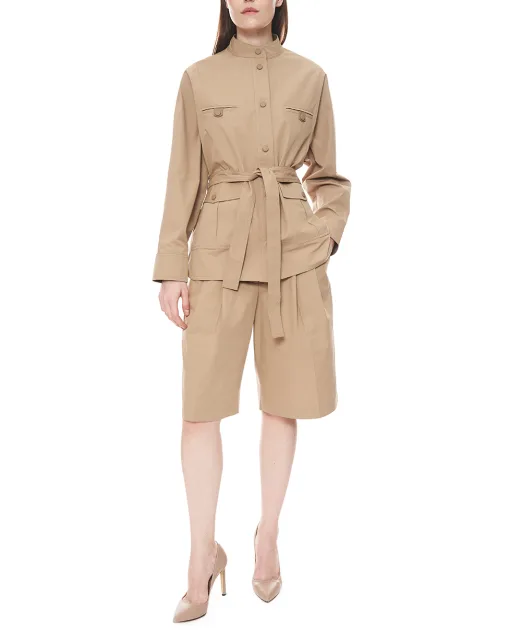 Yves Salomon Куртка-сафари с поясом - Артикул: 26EYV04372COSA