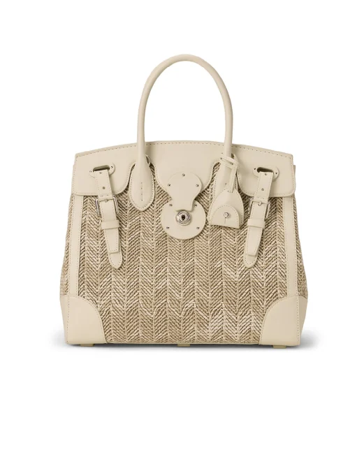 Ralph Lauren Collection Сумка из джутовой смеси Soft Ricky 33 Herringbone - Артикул: 435977803001