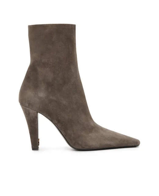 Saint Laurent Ботильйони JILL з телячої замші - Артикул: 806674-27DAB