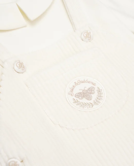 Dolce&Gabbana Детский комплект из бархата - Артикул: L12O00-G7PFP