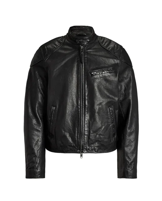 Polo Ralph Lauren Куртка CAFÉ RACER из кожи - Артикул: 710970573001