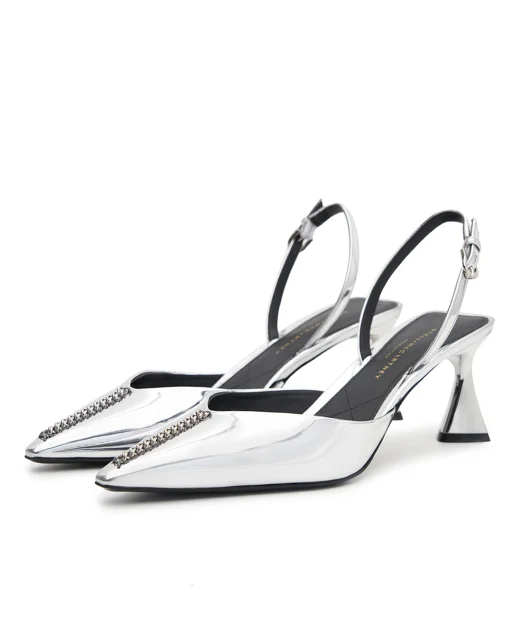 Stella McCartney Туфли-слингбэки Elsa лакированные - Артикул: 810604E00269