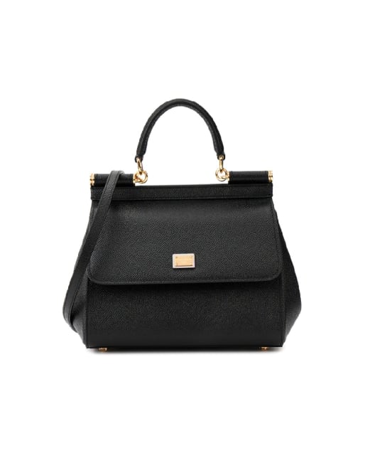 Dolce&Gabbana Кожаная сумка Sicily Medium - Артикул: BB6003-B1001