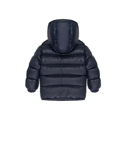 Dolce&Gabbana Дитячий пуховик з монограмою логотипу - Артикул: L4JB6F-FUS3Y-B