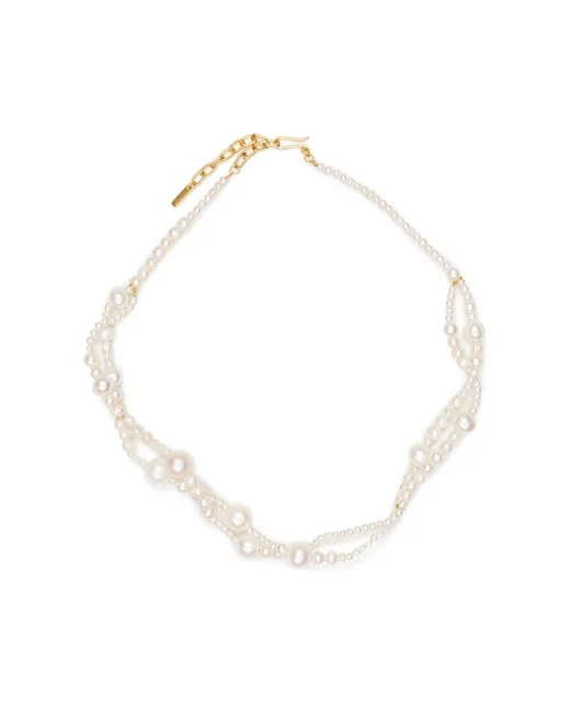 Completedworks Намисто з перлами та переробленого золота вермель - Артикул: P208