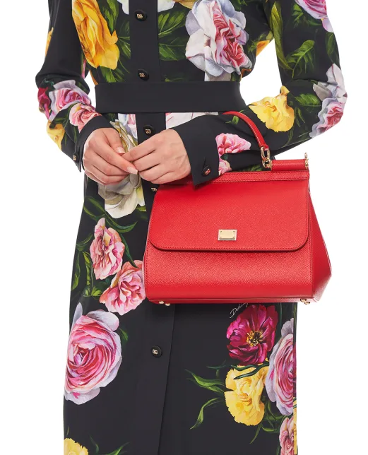 Dolce&Gabbana Шкіряна сумка Sicily Large - Артикул: BB6002-B1001