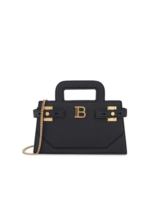 Balmain Шкіряна сумка B-Buzz Top Handle Small - Артикул: DN0KJ931LPOS