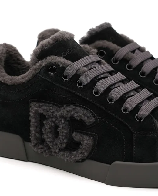 Dolce&Gabbana Снікери Portofino Light з телячої шкіри та овчини - Артикул: CK2374-AJ222