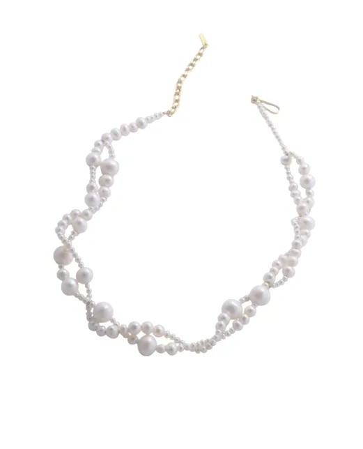 Completedworks Ожерелье из переработанного золота с жемчугом и вермелем - Артикул: P208