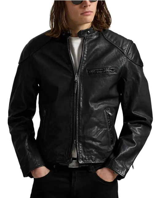 Polo Ralph Lauren Куртка CAFÉ RACER из кожи - Артикул: 710970573001