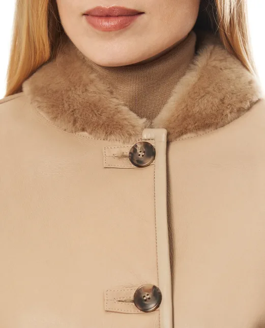 Yves Salomon Дублянка двостороння з овчини - Артикул: 26WYV62962MESI