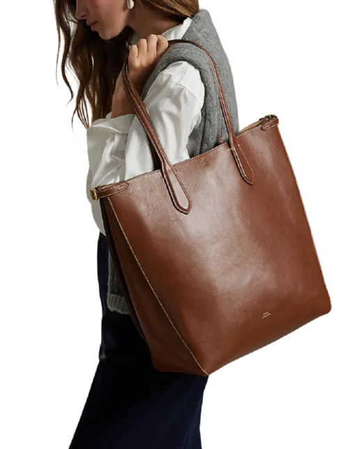 Polo Ralph Lauren Сумка-тоут Bellport North-South из кожи - Артикул: 428962757001