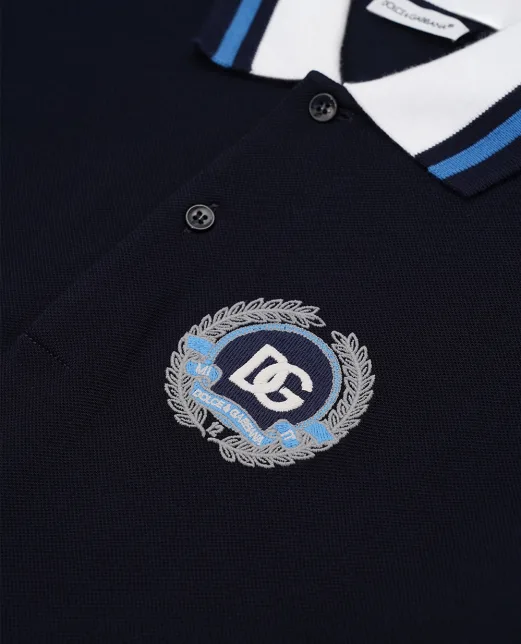 Dolce&Gabbana Детское поло из пике - Артикул: L4JTGW-G7PDD-S