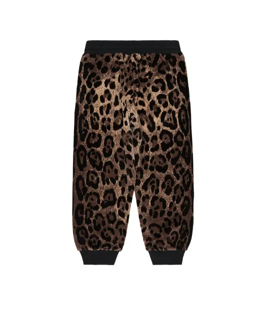 Dolce&Gabbana Дитячі джогери в анімалістичний принт (костюм) - Артикул: L5JPD7-FJ7D5-S