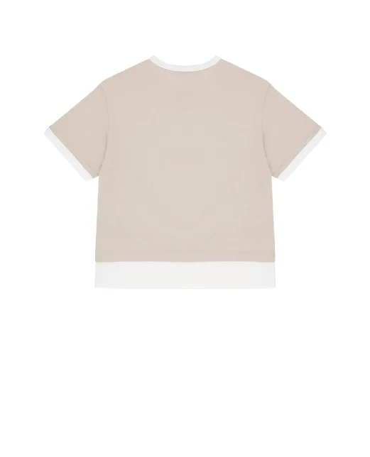 Dolce&Gabbana Дитяча футболка з вишитою аплікацією - Артикул: L4JTJN-G7PRI-B