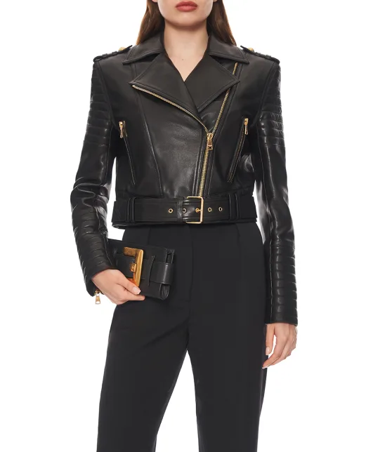 Balmain Кожаная куртка - Артикул: FF1TD207LC62