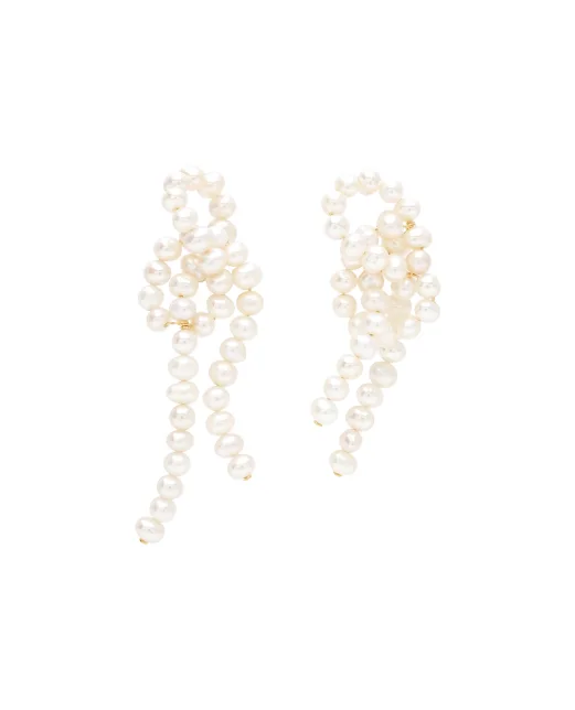 Completedworks Сережки з перлів та переробленого золота з позолотою - Артикул: P139