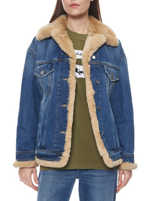 Dolce&Gabbana Куртка джинсова з кролячим хутром - Артикул: F9S89D-G8NV4