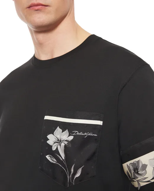 Dolce&Gabbana Футболка из хлопка и шелка с принтом - Артикул: G8SB2T-G7PZJ