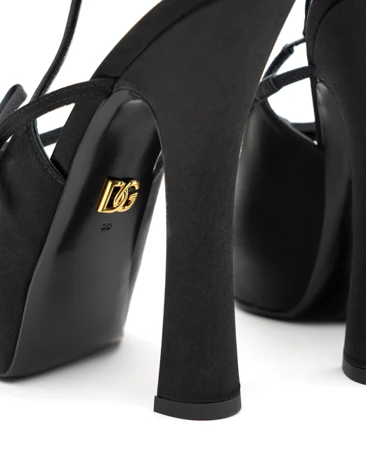 Dolce&Gabbana Слингбэки из атласа - Артикул: CG0930-AE547
