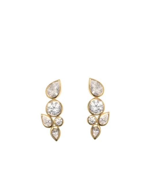 Completedworks Серьги из переработанного золота с цирконием и позолотой - Артикул: Z04