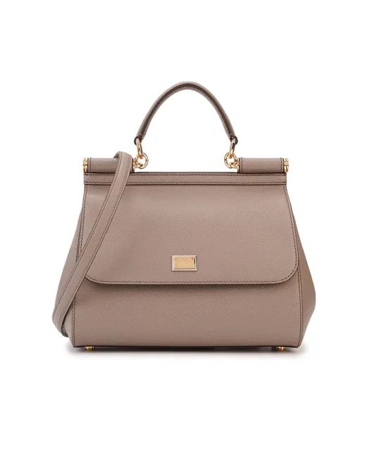 Dolce&Gabbana Кожаная сумка Sicily Large - Артикул: BB6002-B1001