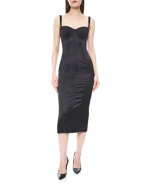 Dolce&Gabbana Платье из эластичного атласа - Артикул: F6DIHT-FURAG