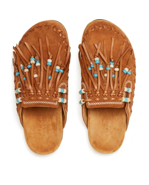 Alanui Мюли из телячьей замши - Артикул: LWIJ006R26LEA0016000