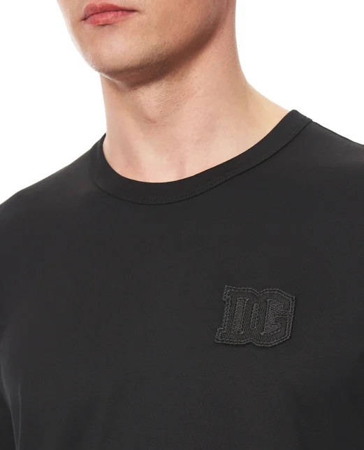 Dolce&Gabbana Бавовняна футболка з нашивкою - Артикул: G8PV1Z-G7P3N