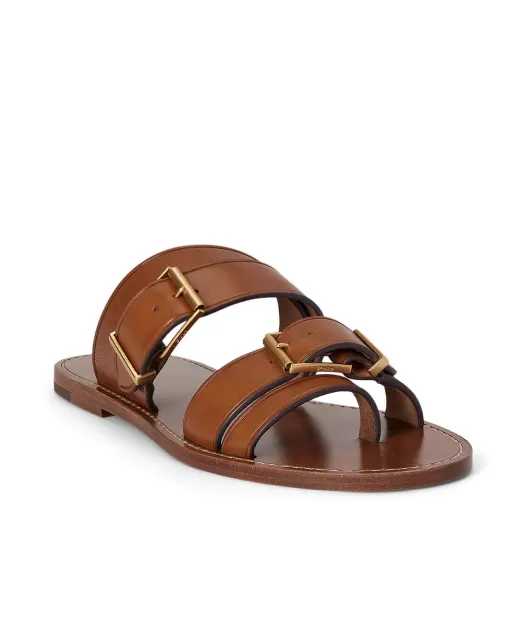 Polo Ralph Lauren Шлепанцы с пряжкой из кожи - Артикул: 818P01589001