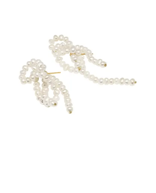 Completedworks Серьги из жемчуга и переработанного золота с позолотой - Артикул: P139