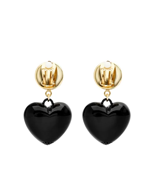 Dolce&Gabbana Сережки-кліпси у формі серця - Артикул: WER6I3-W1111