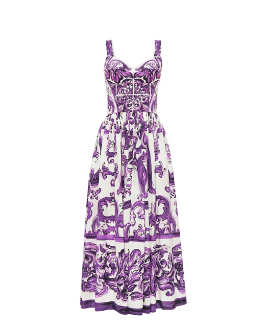 Dolce&Gabbana Сукня з принтом Майолікі - Артикул: F6TTHT-FI5JP