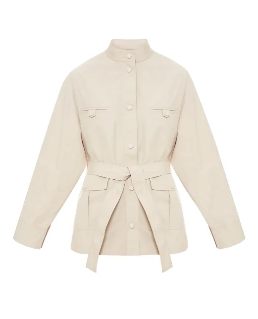 Yves Salomon Куртка-сафари с поясом - Артикул: 26EYV04372COSA