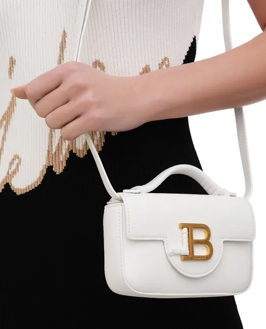 Balmain Кожаная сумка B-Buzz 17 Mini - Артикул: EN1DG811LPOS