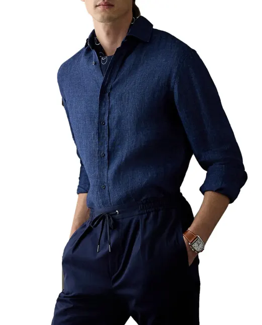 Ralph Lauren Purple Label Льняная рубашка - Артикул: 790964234001