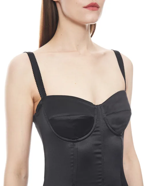 Dolce&Gabbana Платье из эластичного атласа - Артикул: F6DIHT-FURAG