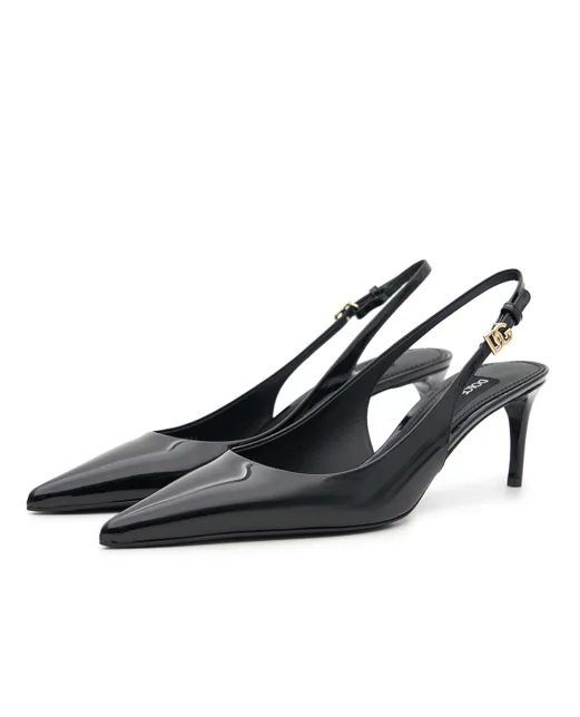 Dolce&Gabbana Слінгбеки з лакованої шкіри - Артикул: CG0773-A1471