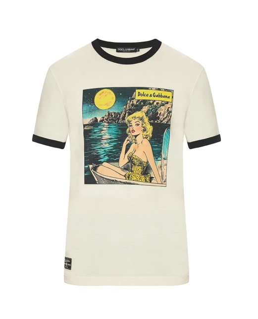 Dolce&Gabbana Футболка з принтом - Артикул: G8PV1T-G7PHF
