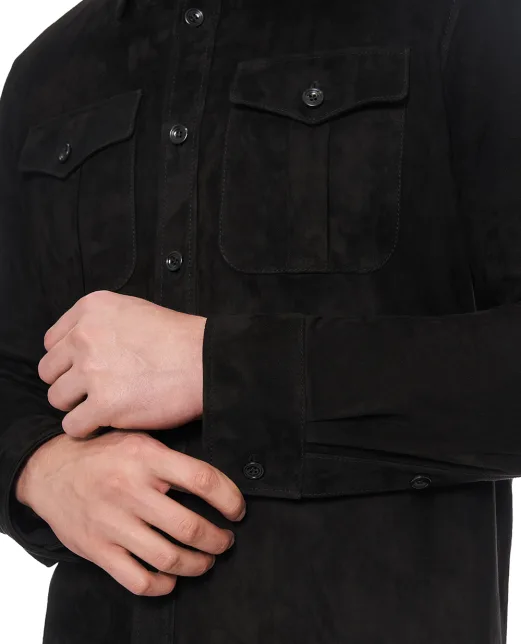 Ralph Lauren Purple Label Рубашка из замши - Артикул: 790654923036
