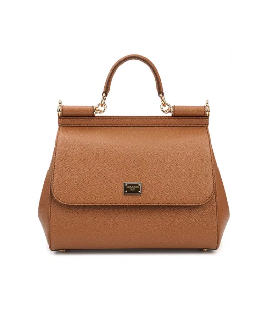 Dolce&Gabbana Кожаная сумка Sicily Large - Артикул: BB6002-B1001