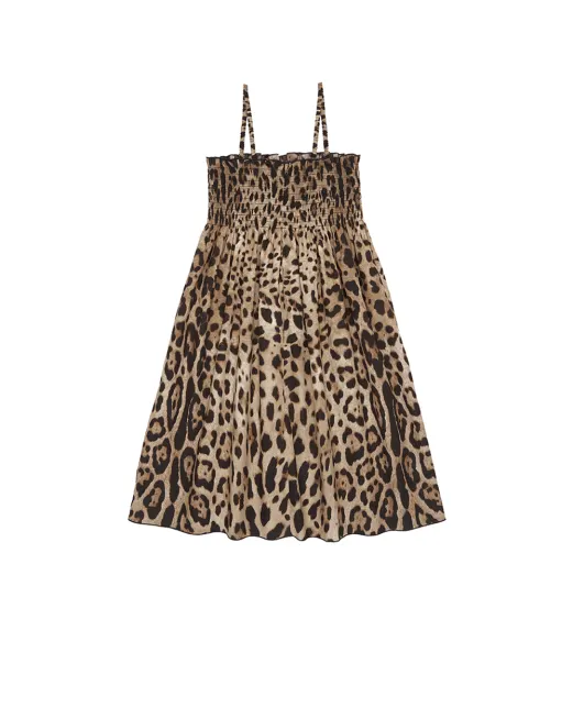 Dolce&Gabbana Дитяча сукня з леопардовим принтом - Артикул: L53DM9-HS5E3-S