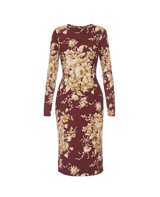 Dolce&Gabbana Сукня з шовку з квітковим принтом - Артикул: F6GAVT-FSA7Y