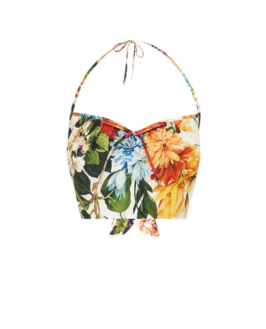 Dolce&Gabbana Топ з квітковим принтом - Артикул: F7BB7T-HS5TR