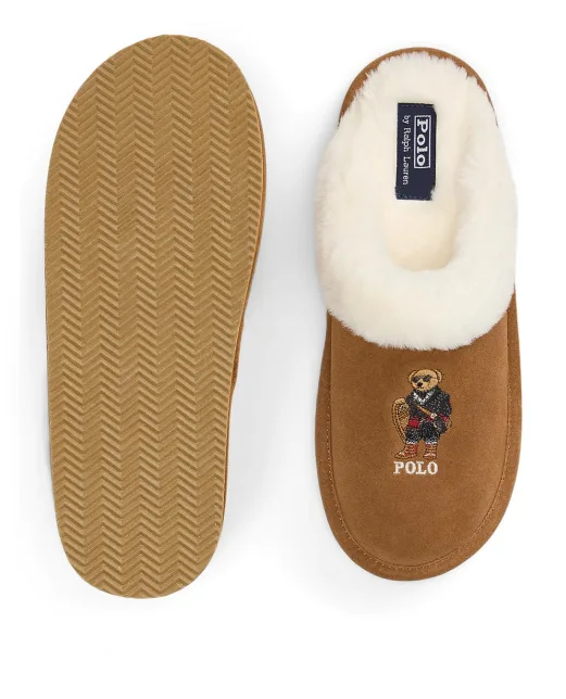 Polo Ralph Lauren Замшевые тапочки Polo Ralph Lauren Kayleigh - Артикул: 842P03594001