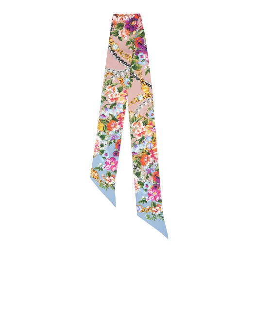 Dolce&Gabbana Повязка из шёлка с цветочным принтом - Артикул: FS215A-GDDLG