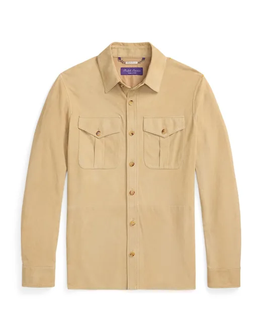 Ralph Lauren Purple Label Замшевая рубашка - Артикул: 790654923034