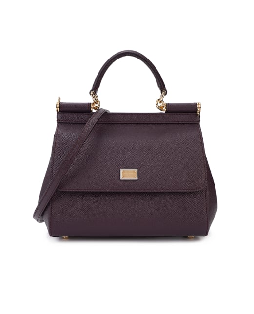 Dolce&Gabbana Кожаная сумка Sicily Medium - Артикул: BB6003-B1001