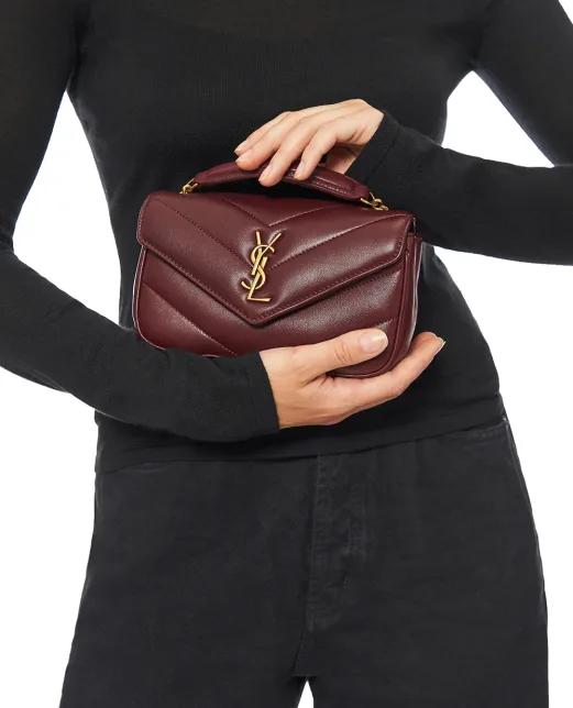 Saint Laurent Сумка зі шкіри Loulou Mini - Артикул: 821749-AAEAX