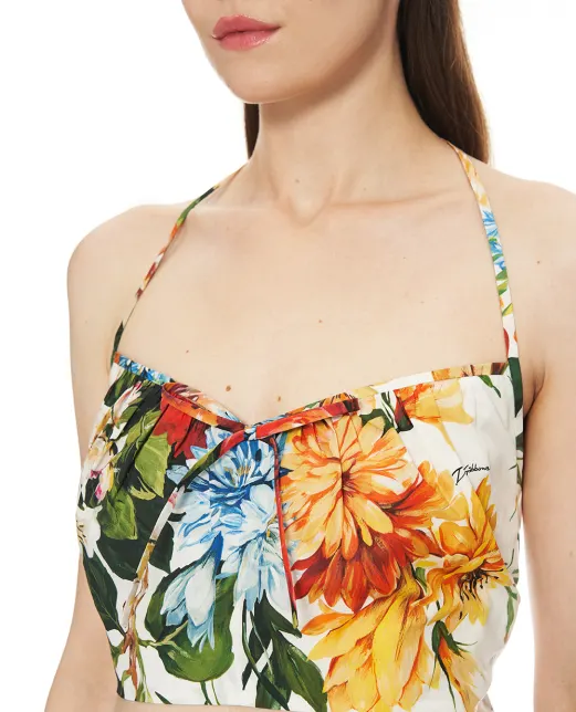 Dolce&Gabbana Топ з квітковим принтом - Артикул: F7BB7T-HS5TR